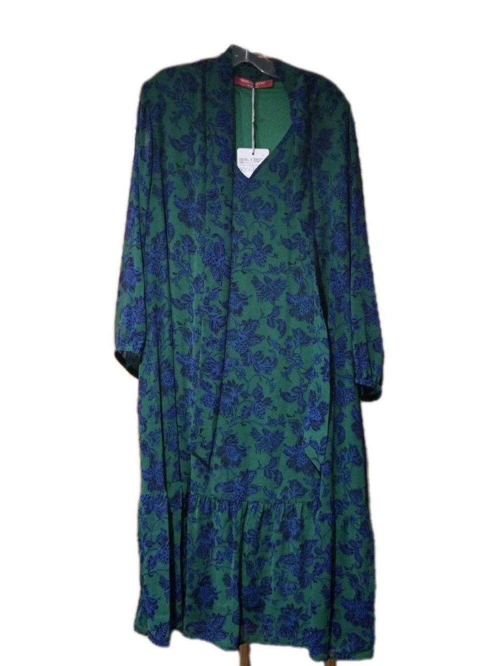 MARINA RINALDI Damerino Crêpe Dress Blue And Green Plus Size (MR 31) 22W